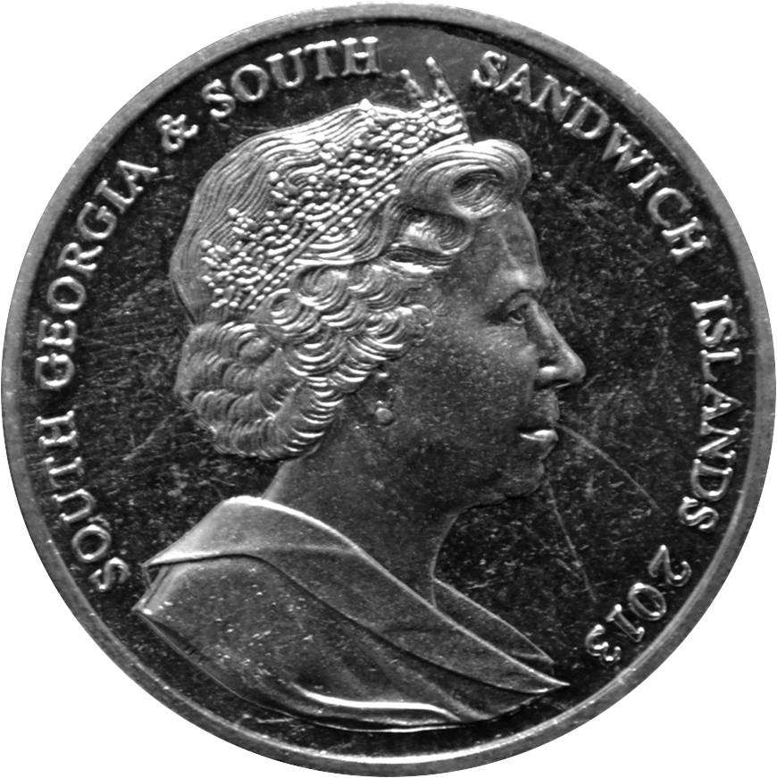 South Georgia and the South Sandwich Islands 2 Pounds - Elizabeth II Weddell Seal obverse