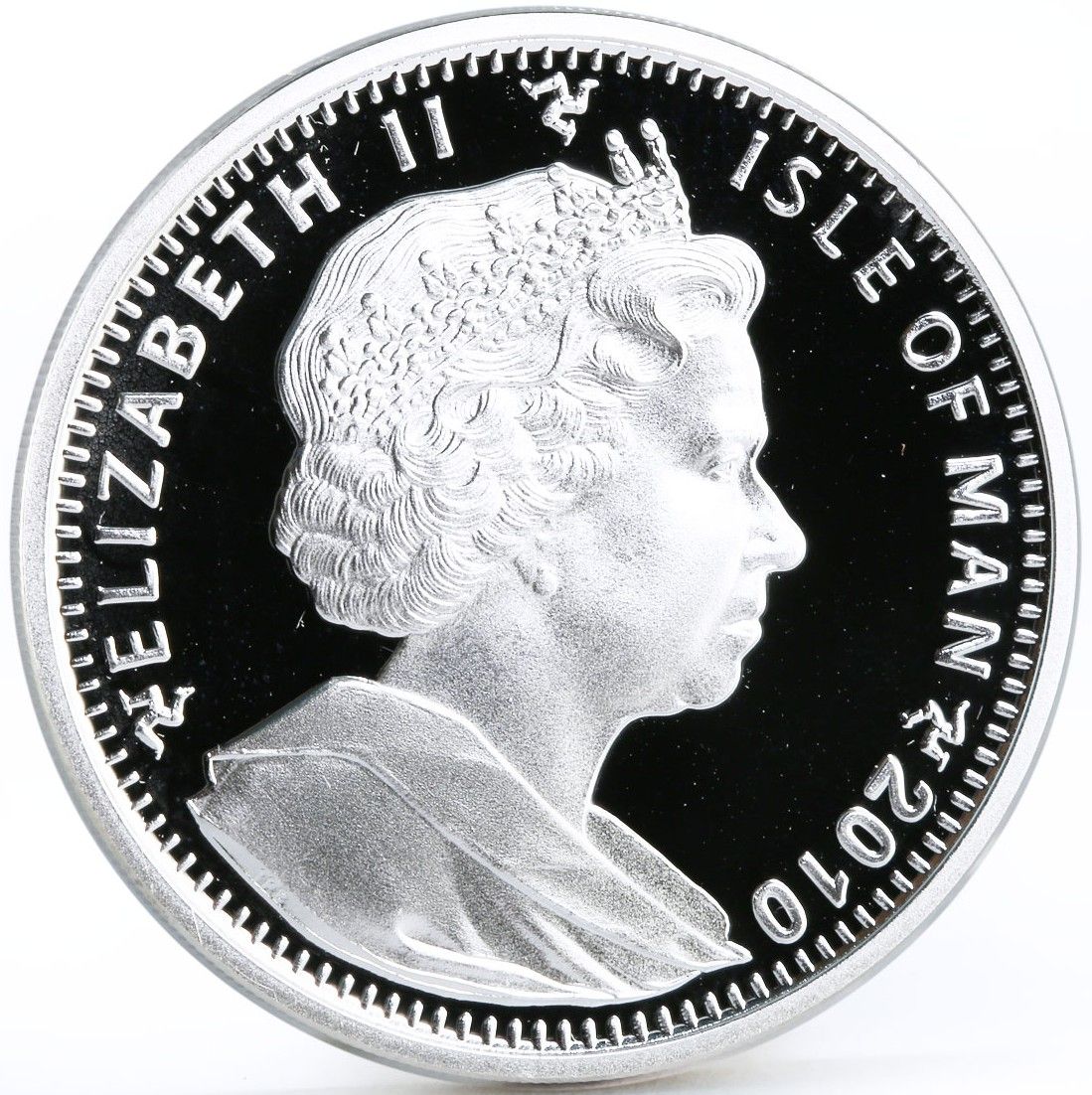 Isle of Man 1 Crown - Elizabeth II Abyssinian Cat; Silver Coloured obverse
