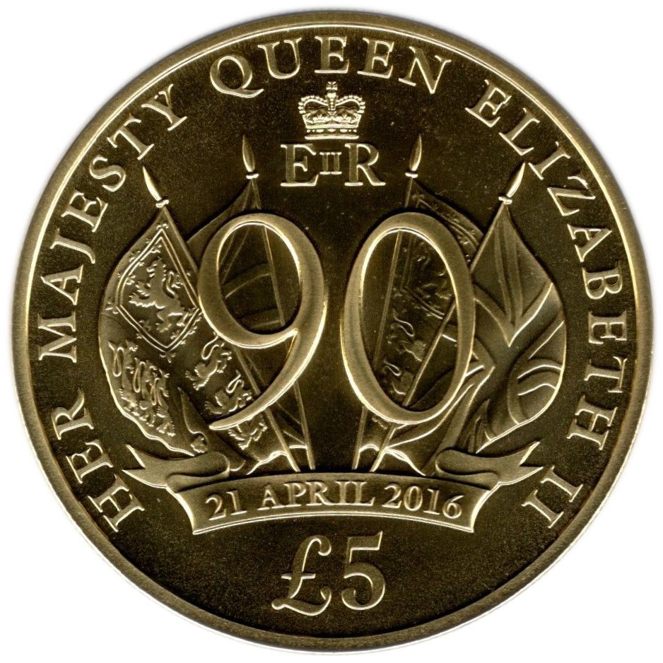 Jersey 5 Pounds - Elizabeth II 90th Birthday