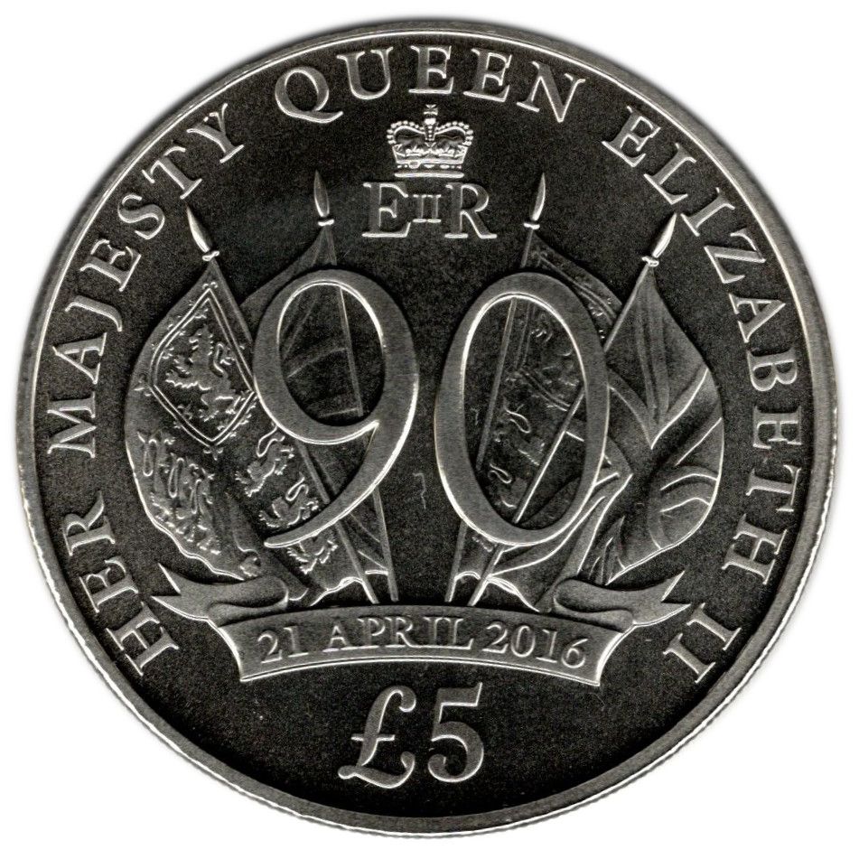 Jersey 5 Pounds - Elizabeth II 90th Birthday
