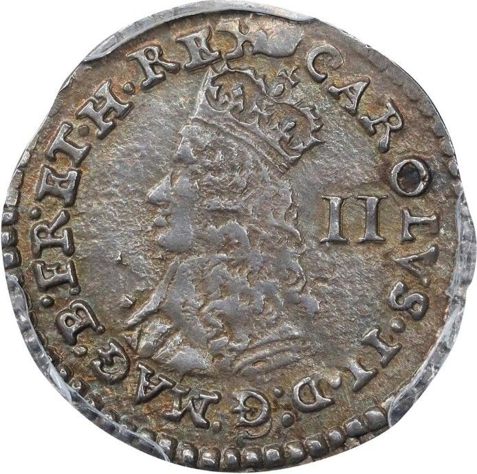 2 Pence - Charles II 2nd hammered issue obverse