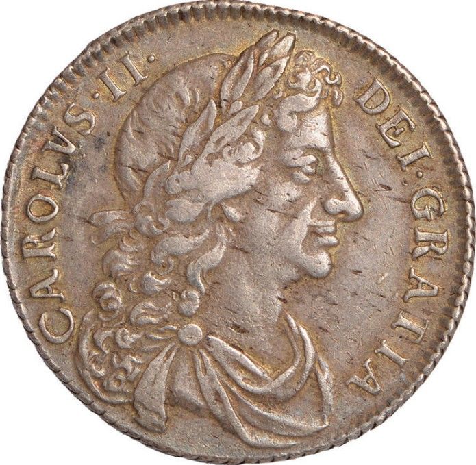 1 Shilling - Charles II 3rd milled bust obverse