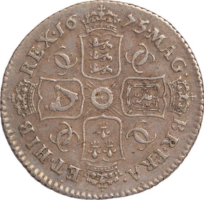 1 Shilling - Charles II 3rd milled bust