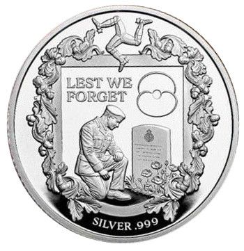 Isle of Man 1 Sovereign - Charles III Remembrance Poppy; Silver obverse