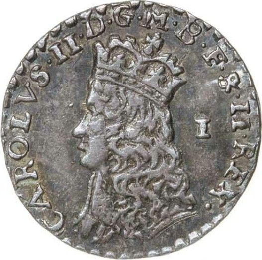 1 Penny - Charles II Bust to lower edge; Milled coinage