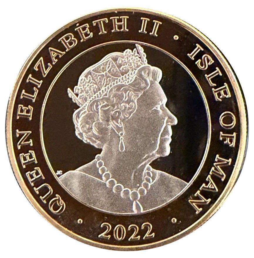 Isle of Man 2 Pounds - Elizabeth II Grandstand; Silver Proof obverse