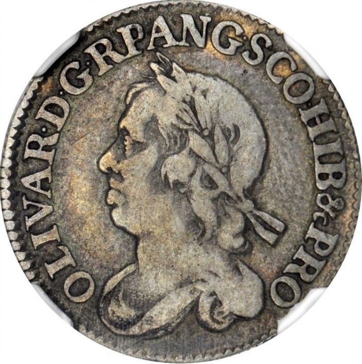 6 Pence - Oliver Cromwell obverse