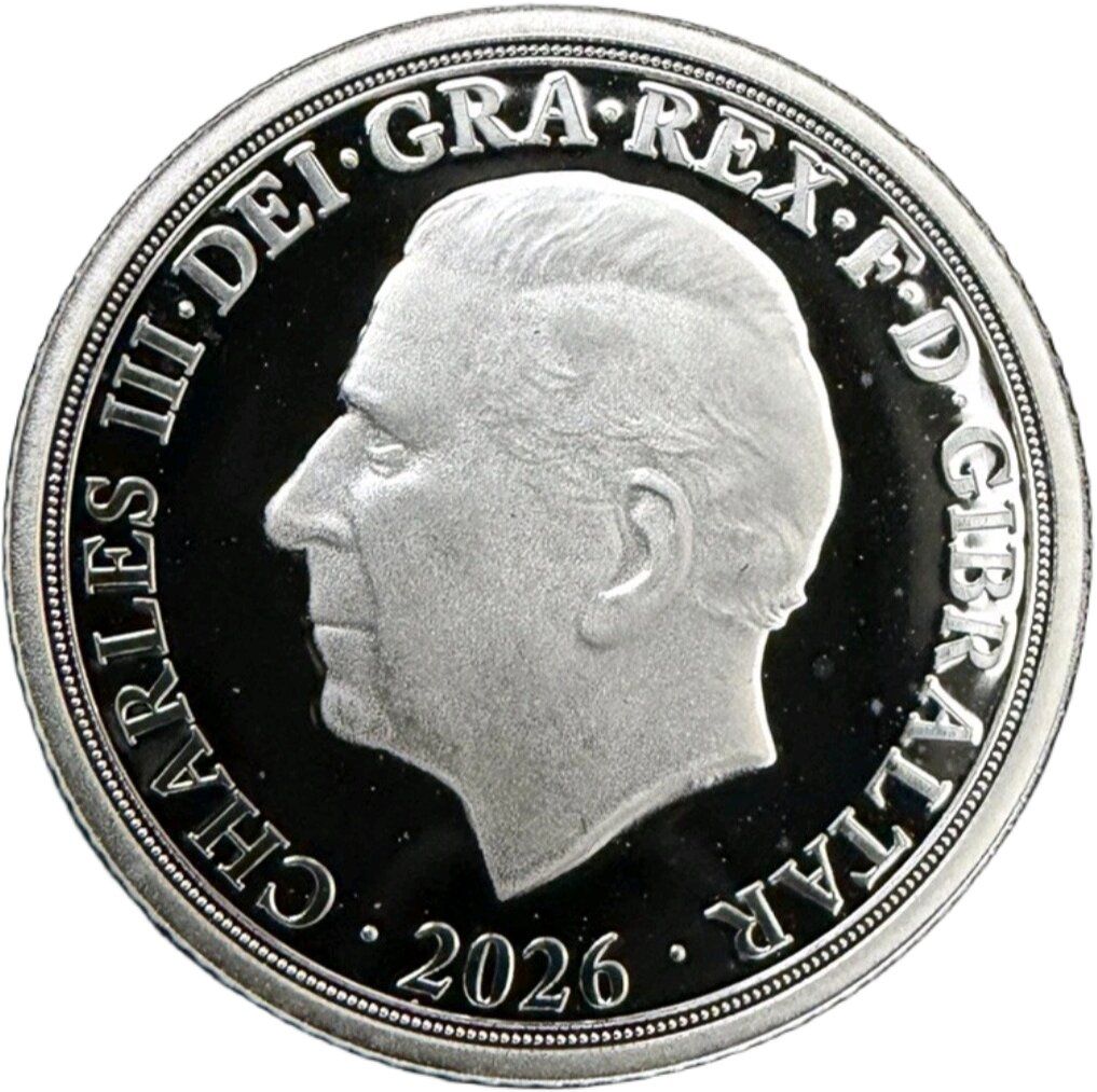 Gibraltar 1 Sovereign - Charles III The RDM Masterpieces - 1980 Portrait; Silver obverse