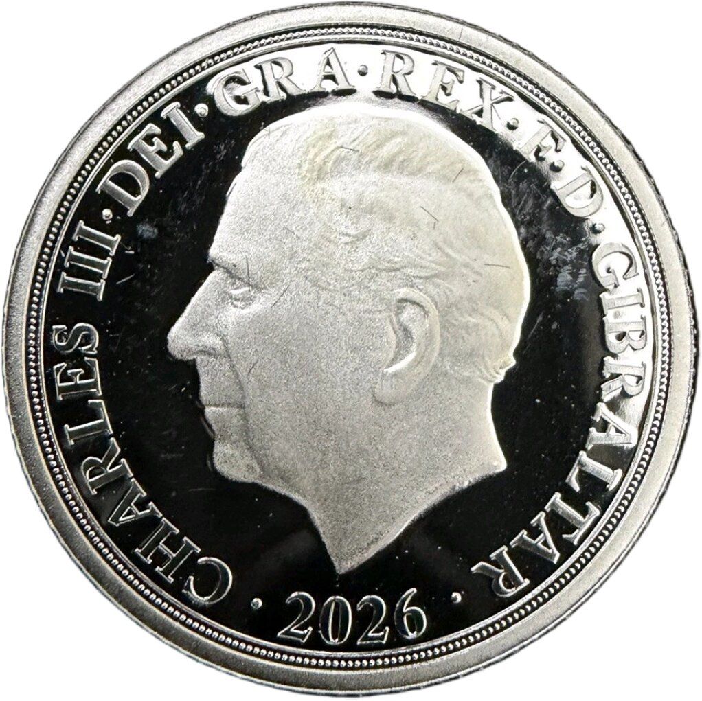 Gibraltar 1 Sovereign - Charles III The RDM Masterpieces - 2010 Portrait; Silver obverse