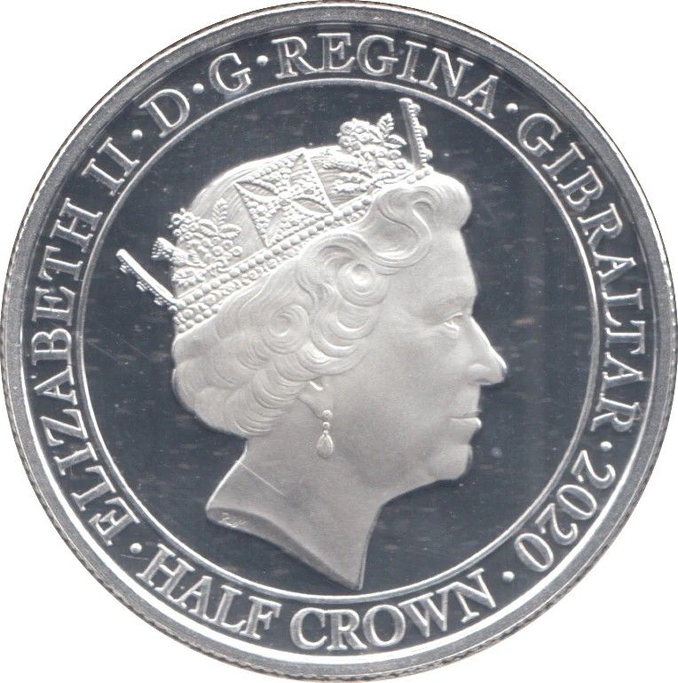 Gibraltar ½ Crown - Elizabeth II Dame Vera Lynn - White Cliffs of Dover; Silver obverse