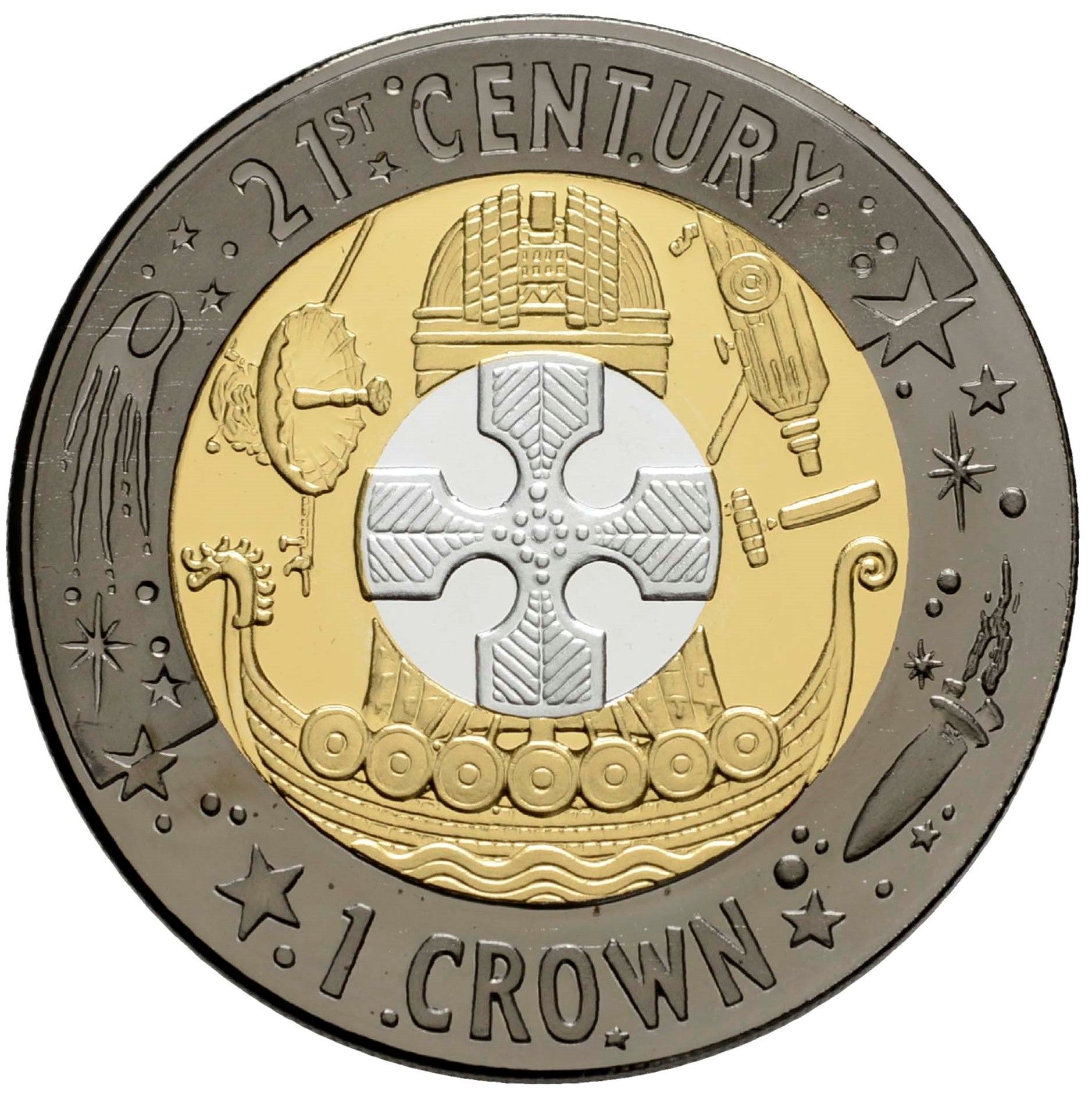 Gibraltar 1 Crown - Elizabeth II 21st Century; Silver