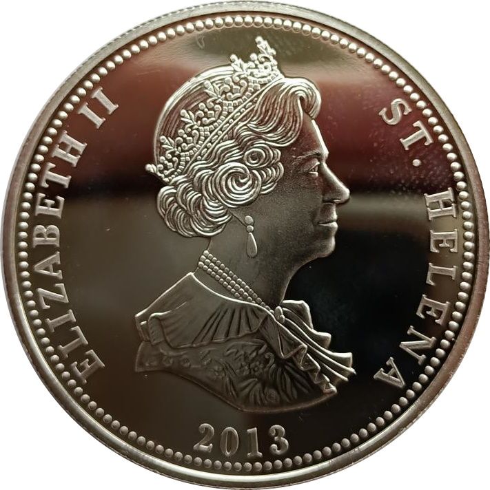 Saint Helena 25 Pence - Elizabeth II Battle of Jena obverse