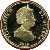 Saint Helena 25 Pence - Elizabeth II Battle of the Nile obverse