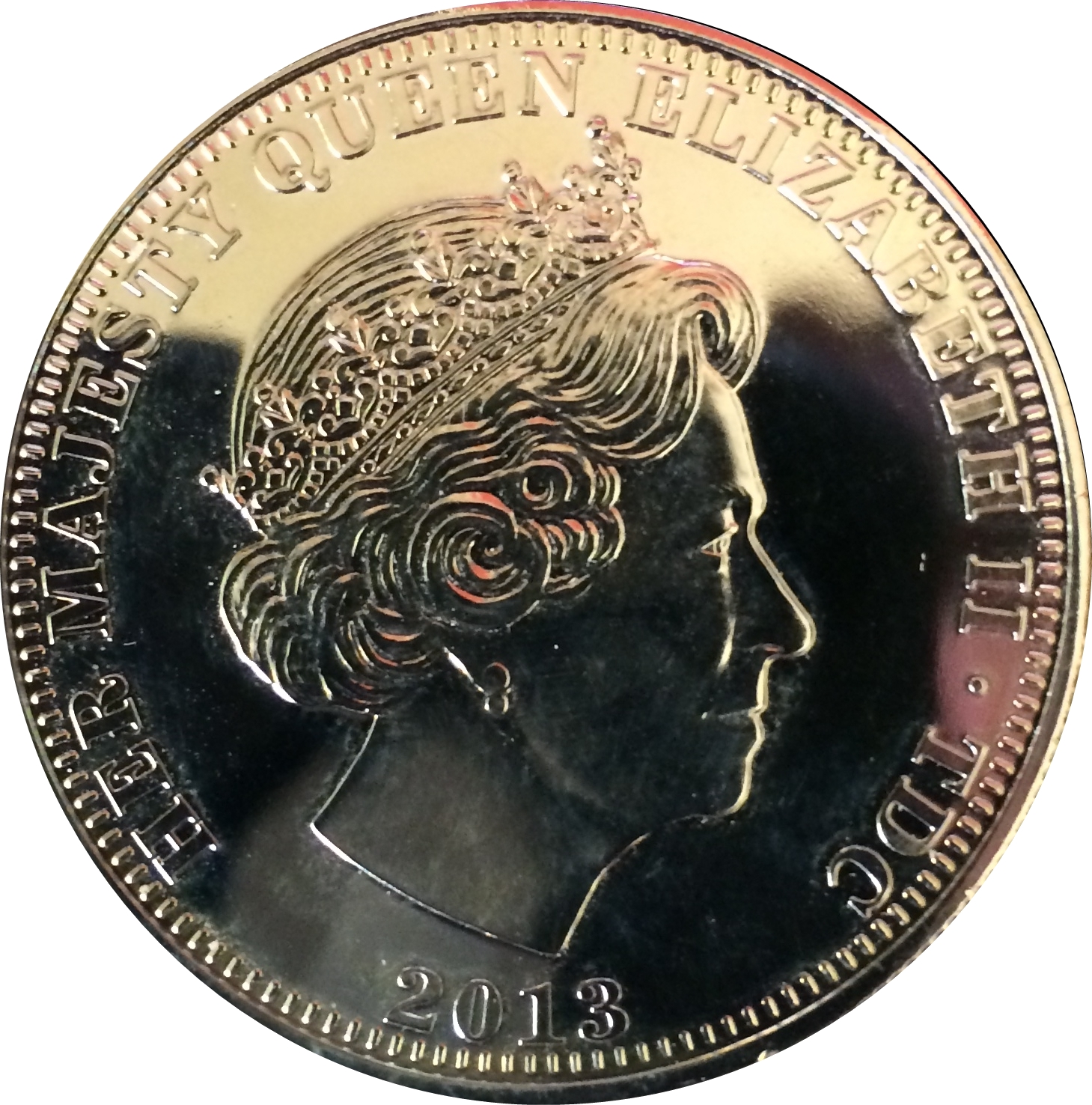 Tristan da Cunha 1 Crown - Elizabeth II Birth of Prince George obverse