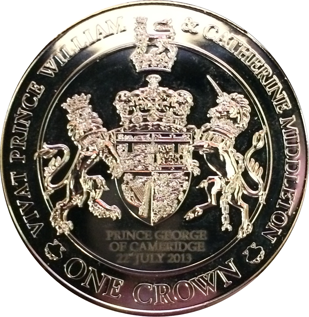 Tristan da Cunha 1 Crown - Elizabeth II Birth of Prince George
