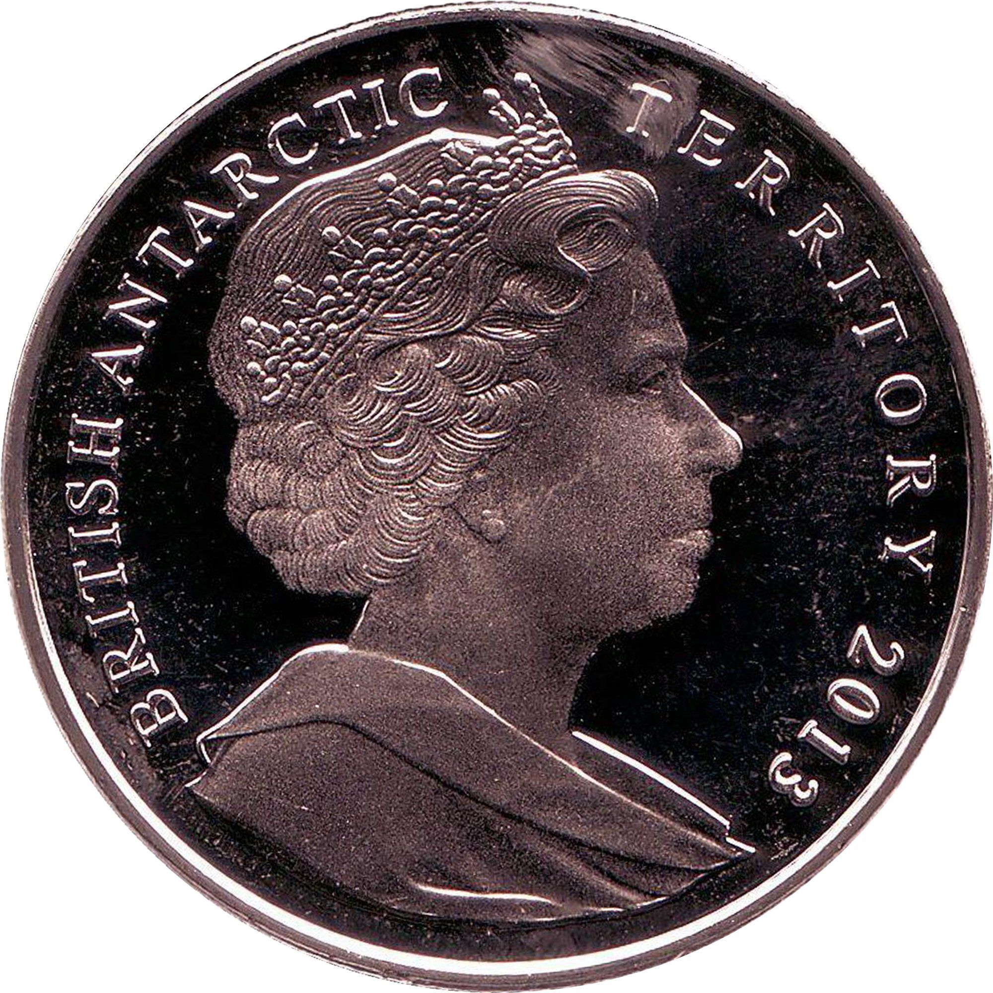 British Antarctic Territory 2 Pounds - Elizabeth II Emperor penguin chicks obverse