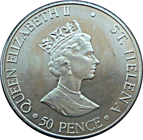 Saint Helena 50 Pence - Elizabeth II Queen Mother obverse