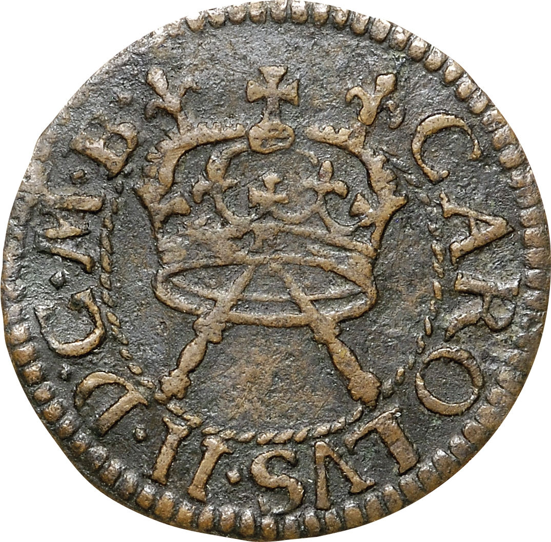 Ireland 1 Farthing - Charles II "Armstrong" issue obverse
