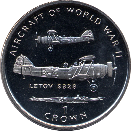 Isle of Man 1 Crown - Elizabeth II Letov S 328 reverse