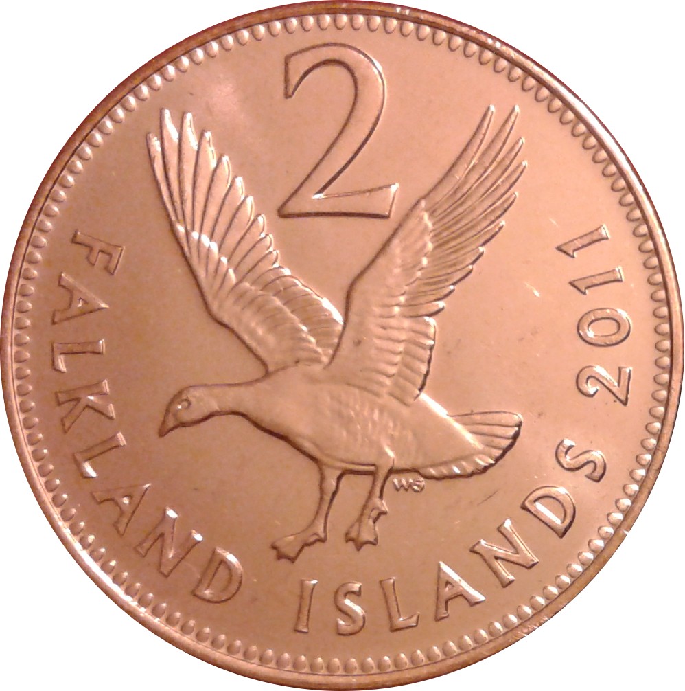 Falkland Islands 2 Pence - Elizabeth II 4th portrait