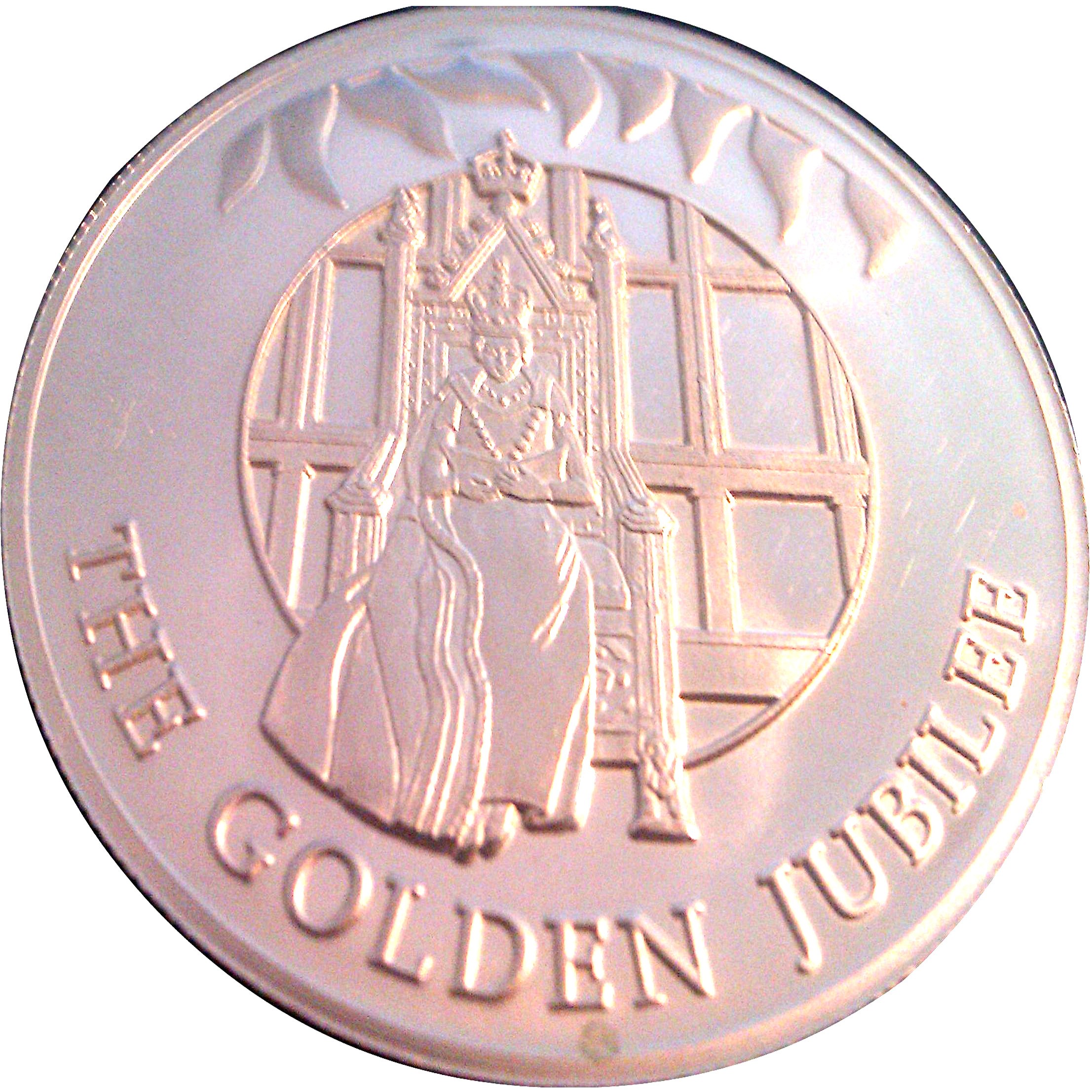 Falkland Islands 50 Pence - Elizabeth II Queen on throne reverse