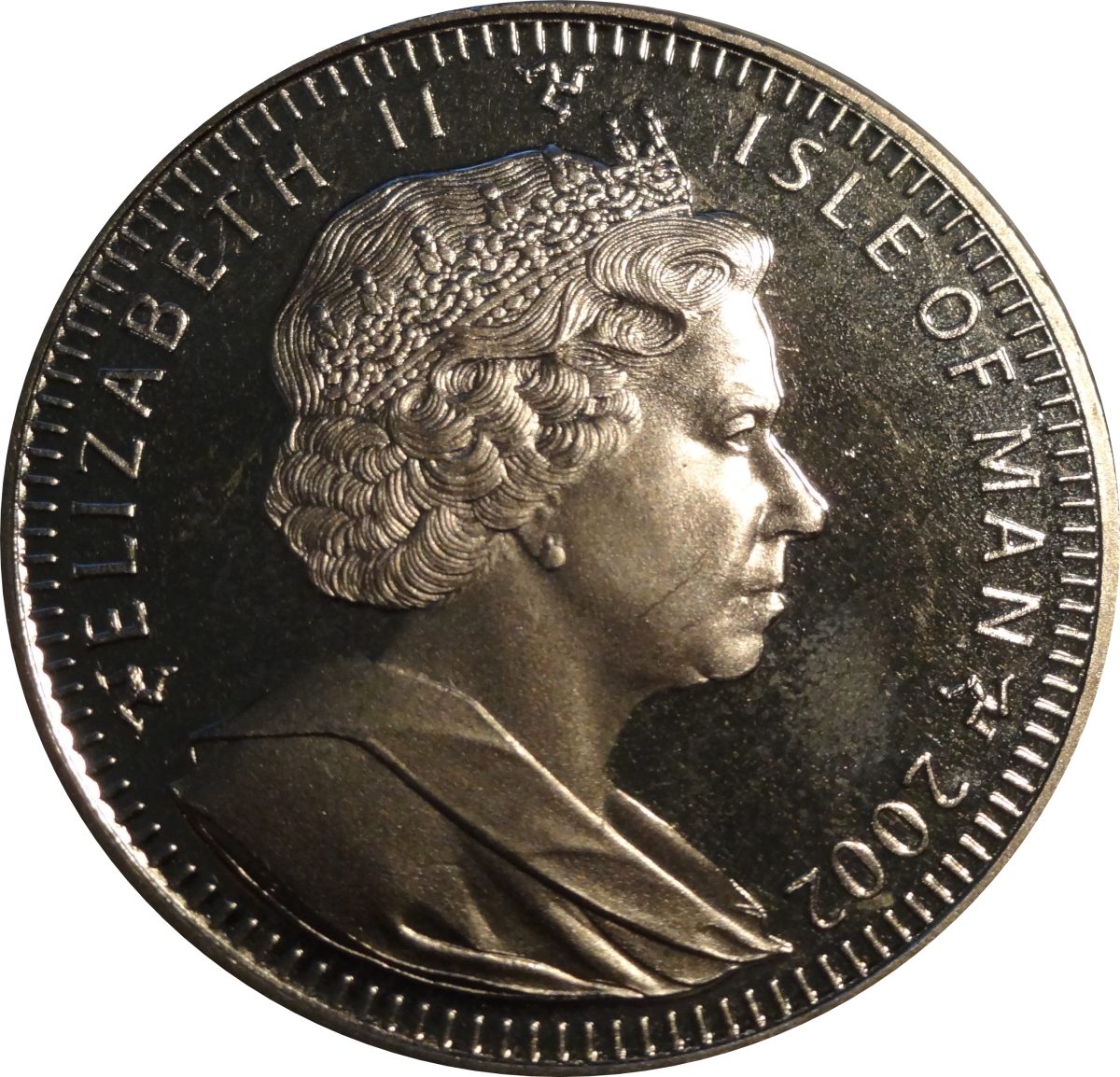 Isle of Man 1 Crown - Elizabeth II Gryffindor Sword obverse