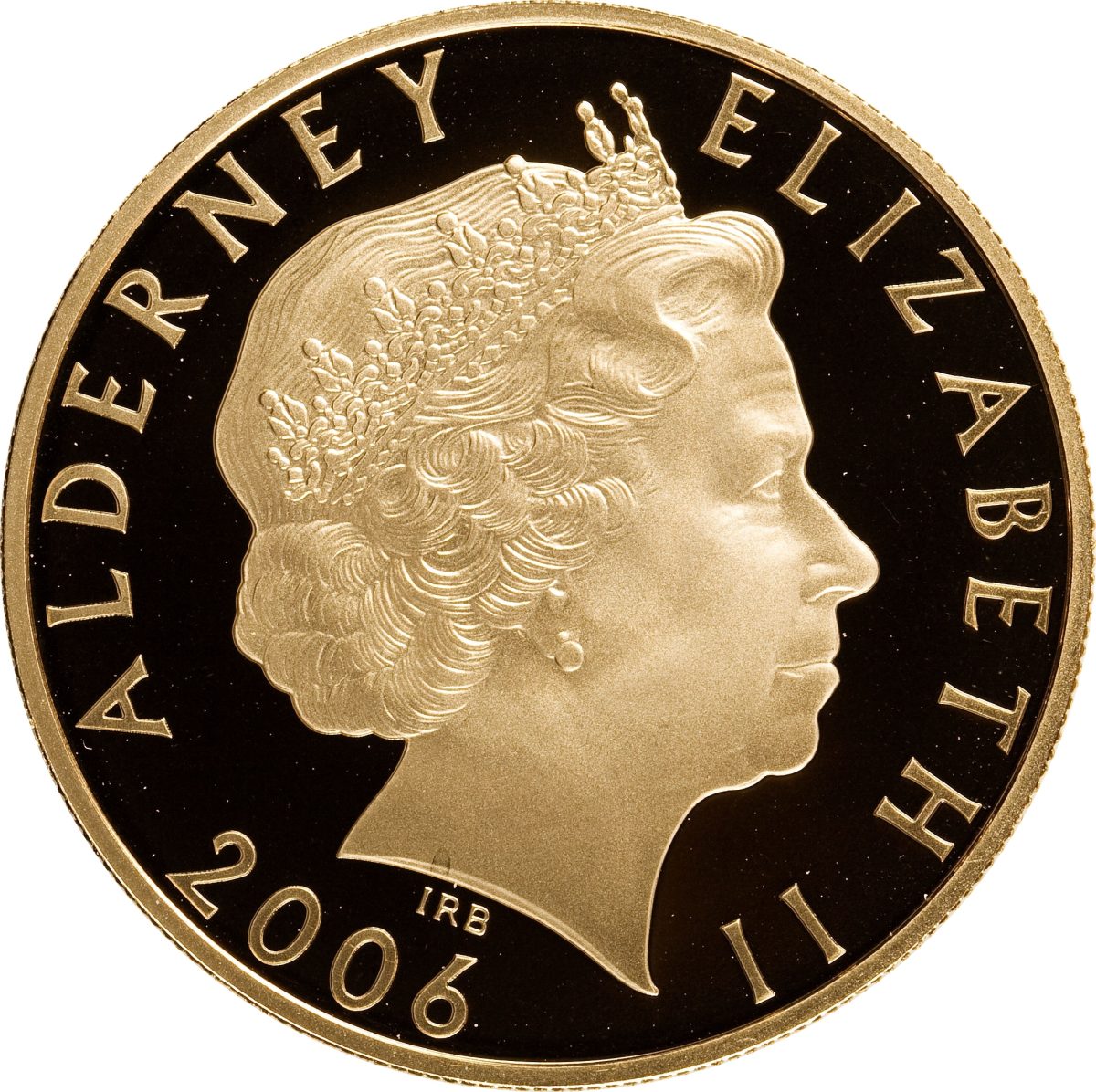Alderney 5 Pounds - Elizabeth II Queen Elizabeth II; Gold Proof Issue obverse
