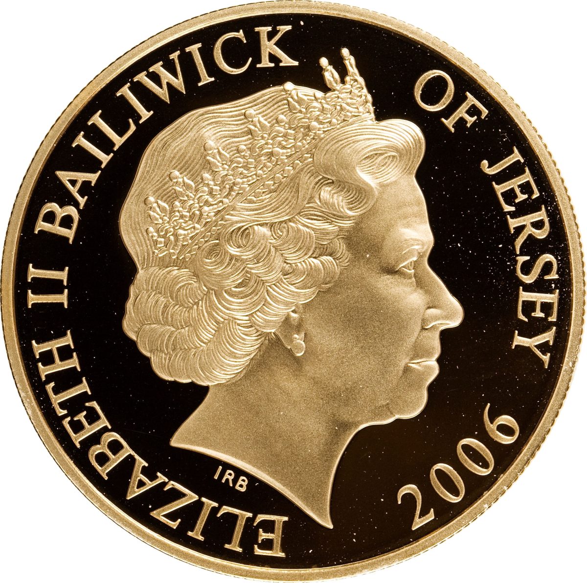 Jersey 5 Pounds - Elizabeth II Queen's 80th birthday; Gold Proof issue obverse