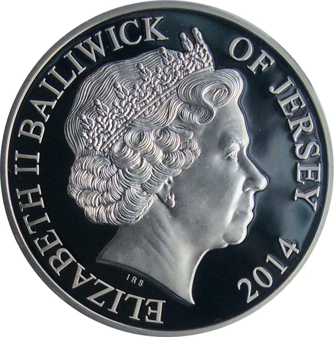 Jersey 5 Pounds - Elizabeth II Remembrance Day obverse