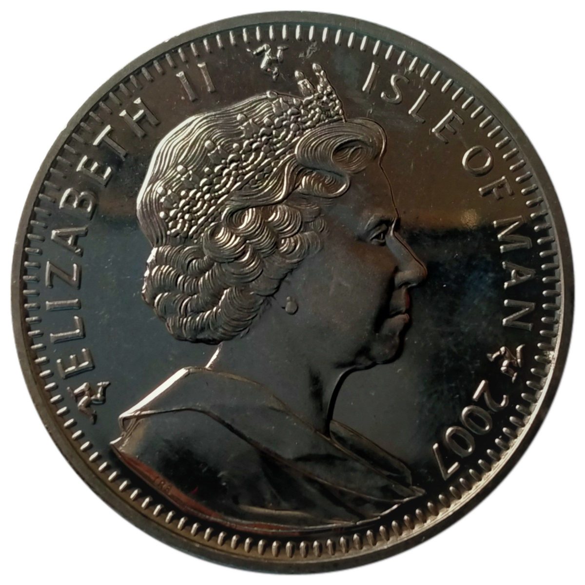 Isle of Man 1 Crown - Elizabeth II Swans obverse