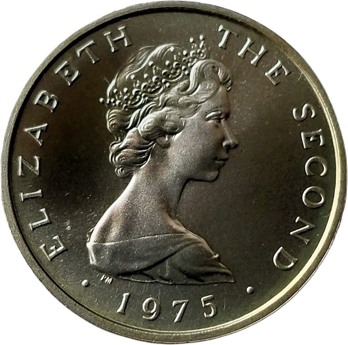 Isle of Man 2 New Pence - Elizabeth II Falcons; Silver obverse