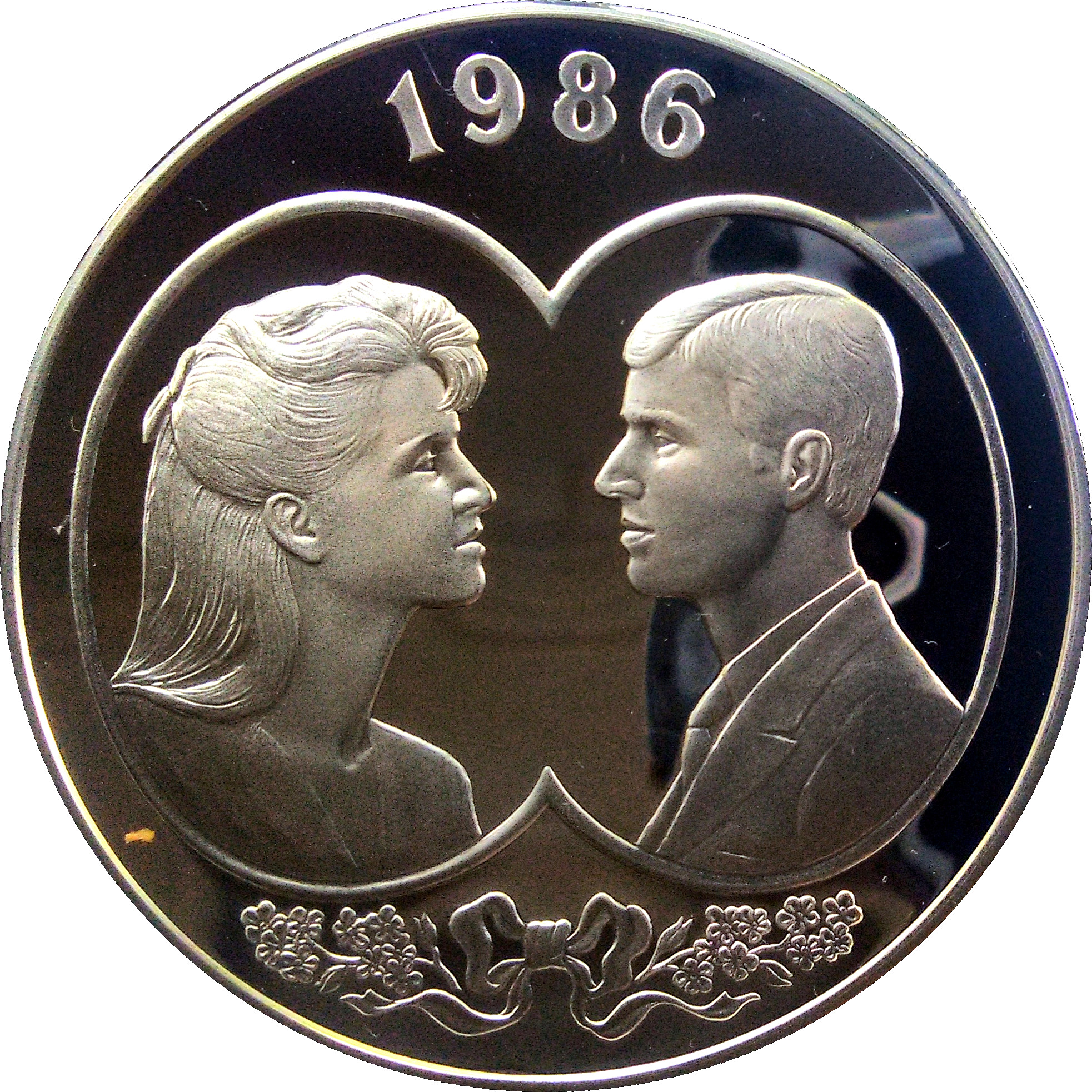 Falkland Islands 25 Pounds - Elizabeth II Royal Wedding reverse