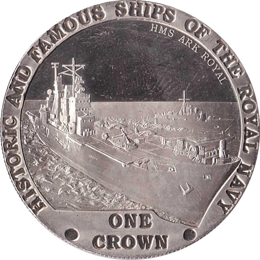 Tristan da Cunha 1 Crown - Elizabeth II HMS Ark Royal