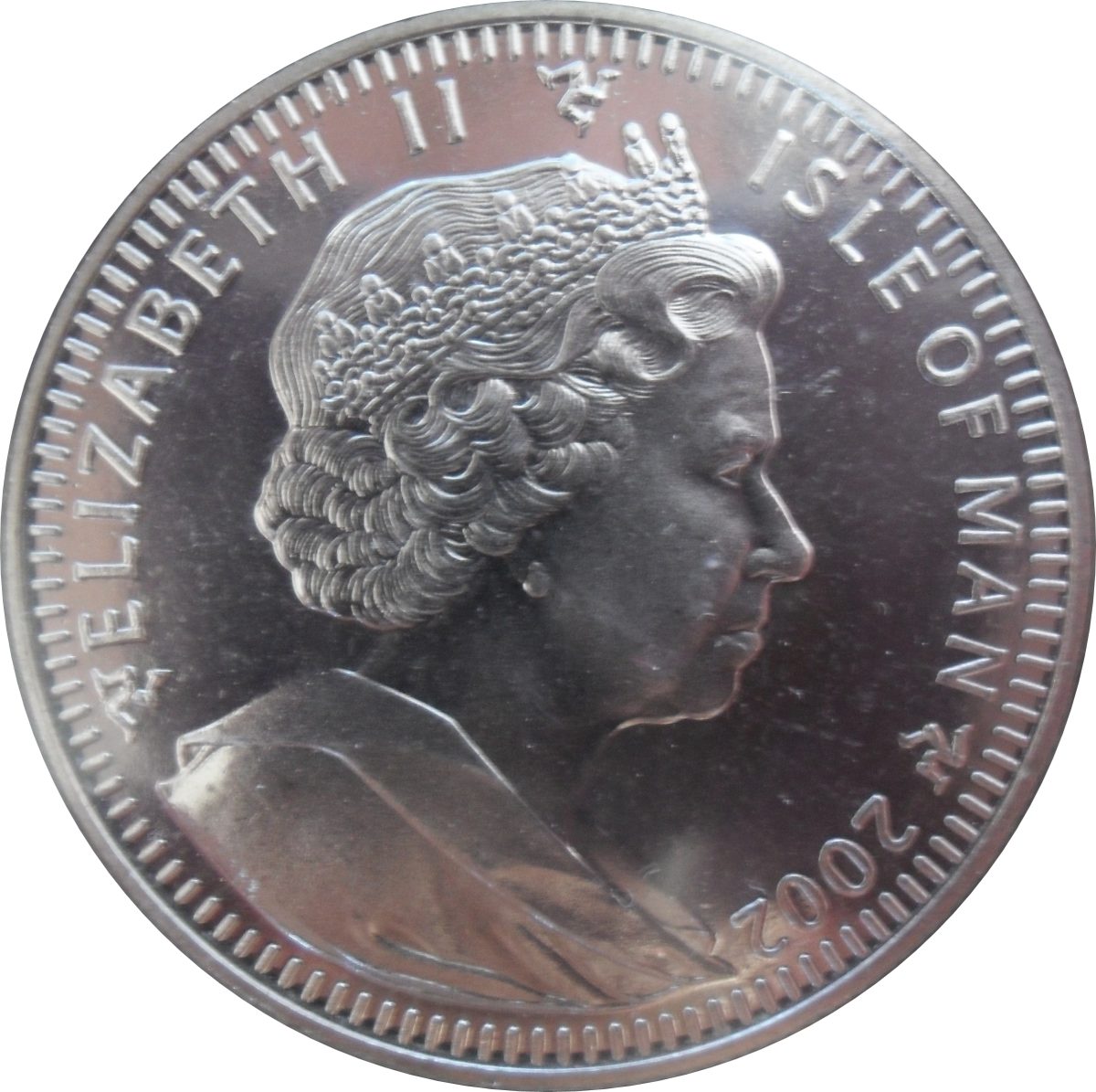 Isle of Man 1 Crown - Elizabeth II Arriving at The Burrow obverse