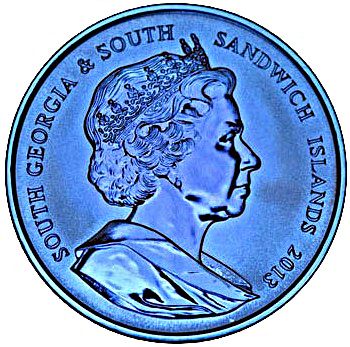 South Georgia and the South Sandwich Islands 2 Pounds - Elizabeth II Blue Whale obverse
