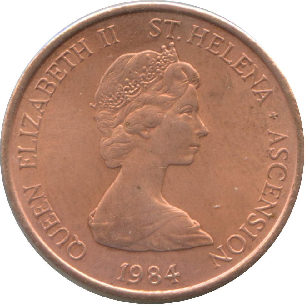 Saint Helena and Ascension 1 Penny - Elizabeth II 2nd portrait obverse