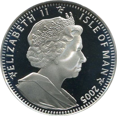 Isle of Man 1 Crown - Elizabeth II 2006 FIFA World Cup; Silver Proof obverse