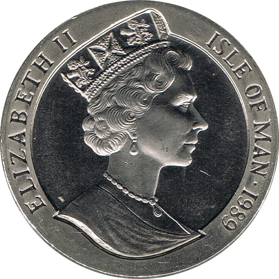 Isle of Man 1 Crown - Elizabeth II Royal Visit obverse