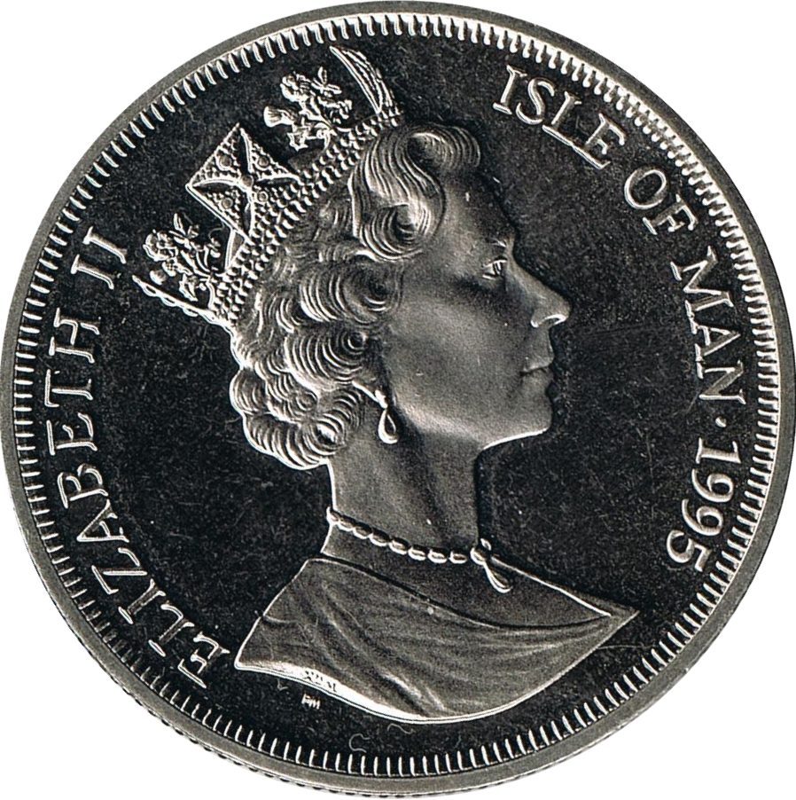 Isle of Man 1 Crown - Elizabeth II Alexander Fleming - Penicillin obverse