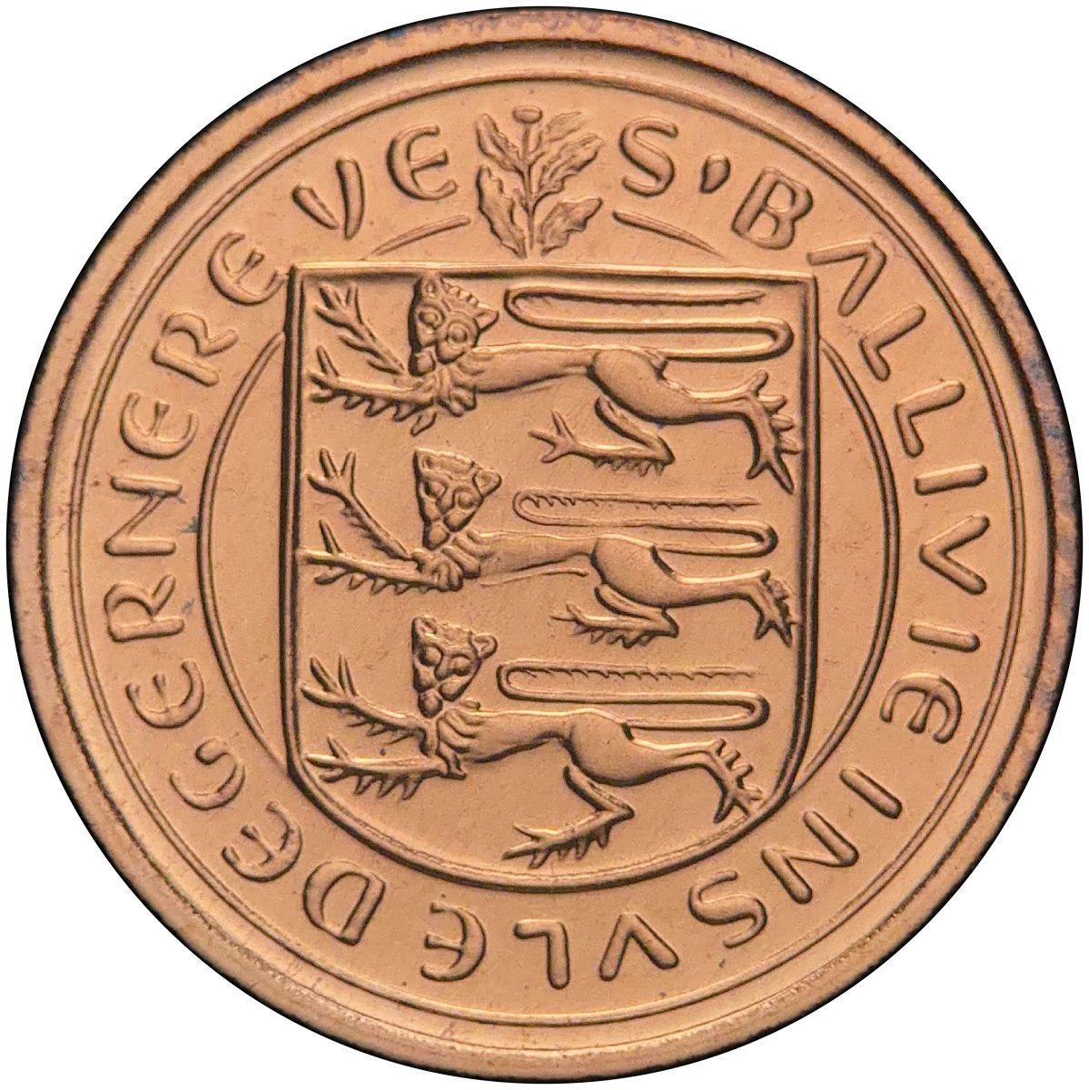 Guernsey ½ New Penny - Elizabeth II obverse