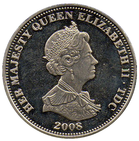 Tristan da Cunha 1 Crown - Elizabeth II HMS Colossus obverse