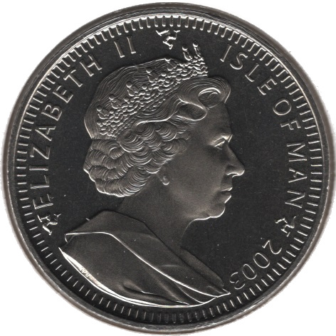 Isle of Man 1 Crown - Elizabeth II Lord of the Rings obverse