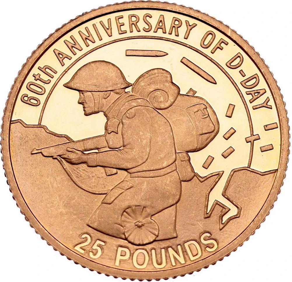 Guernsey 25 Pounds - Elizabeth II D-Day