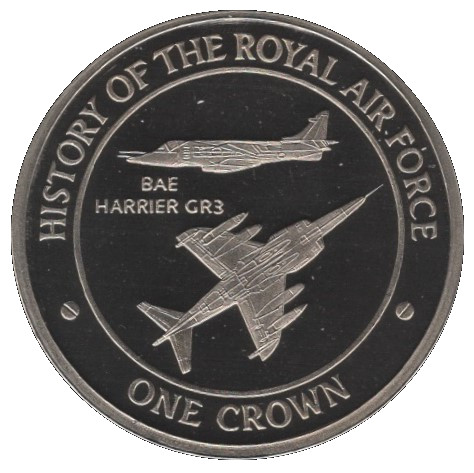 Gibraltar 1 Crown - Elizabeth II BAE Harrier GR3