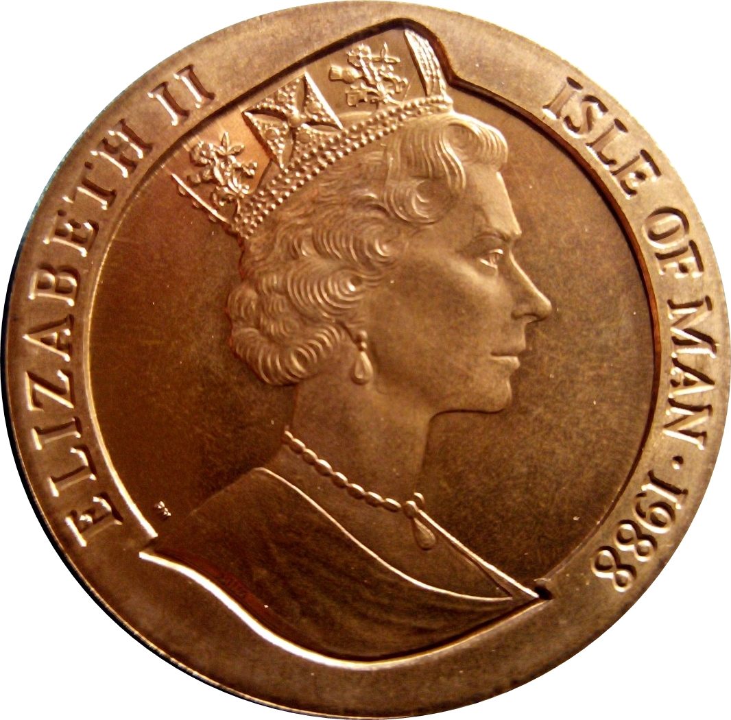 Isle of Man 1 Crown - Elizabeth II Queen Mary obverse