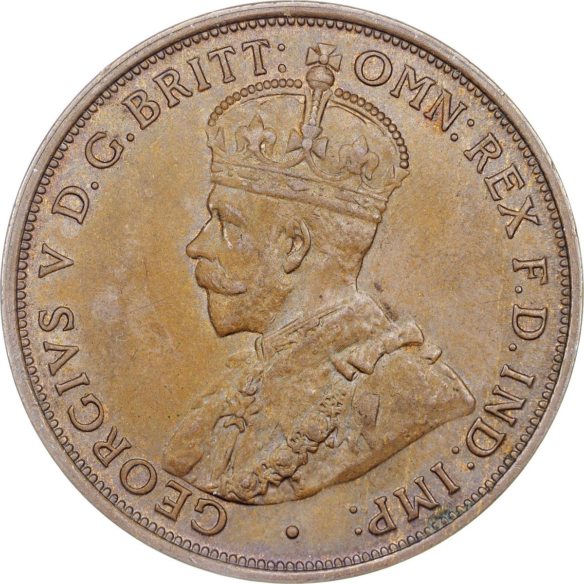 Jersey 1/12 Shilling - George V obverse