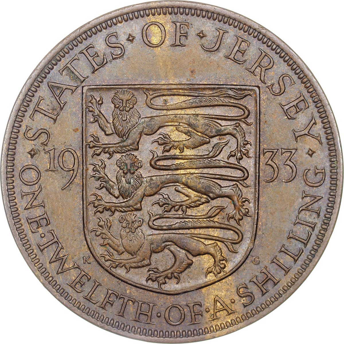 Jersey 1/12 Shilling - George V