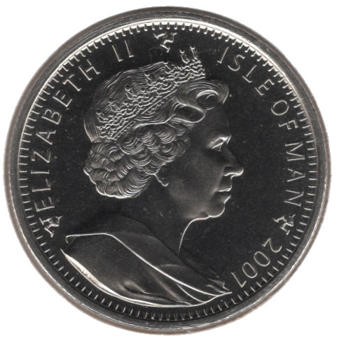 Isle of Man 1 Crown - Elizabeth II Journey to Hogwarts obverse