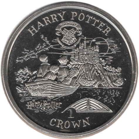 Isle of Man 1 Crown - Elizabeth II Journey to Hogwarts reverse