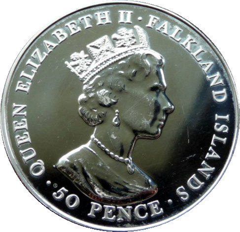 Falkland Islands 50 Pence - Elizabeth II Diamond Birthday obverse